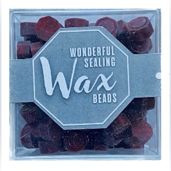 Wax Seal Beads, 200 Pcs Wax Sealing Beads for Letter Sealing metallic red color - Picture 3 of 4